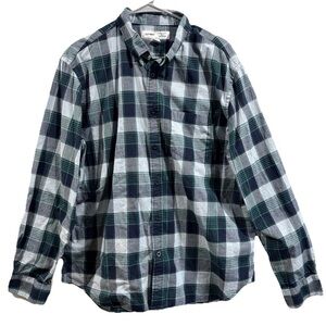 Plaid Button Down Fall Casual Flannel Shirt Size XL Cozy
